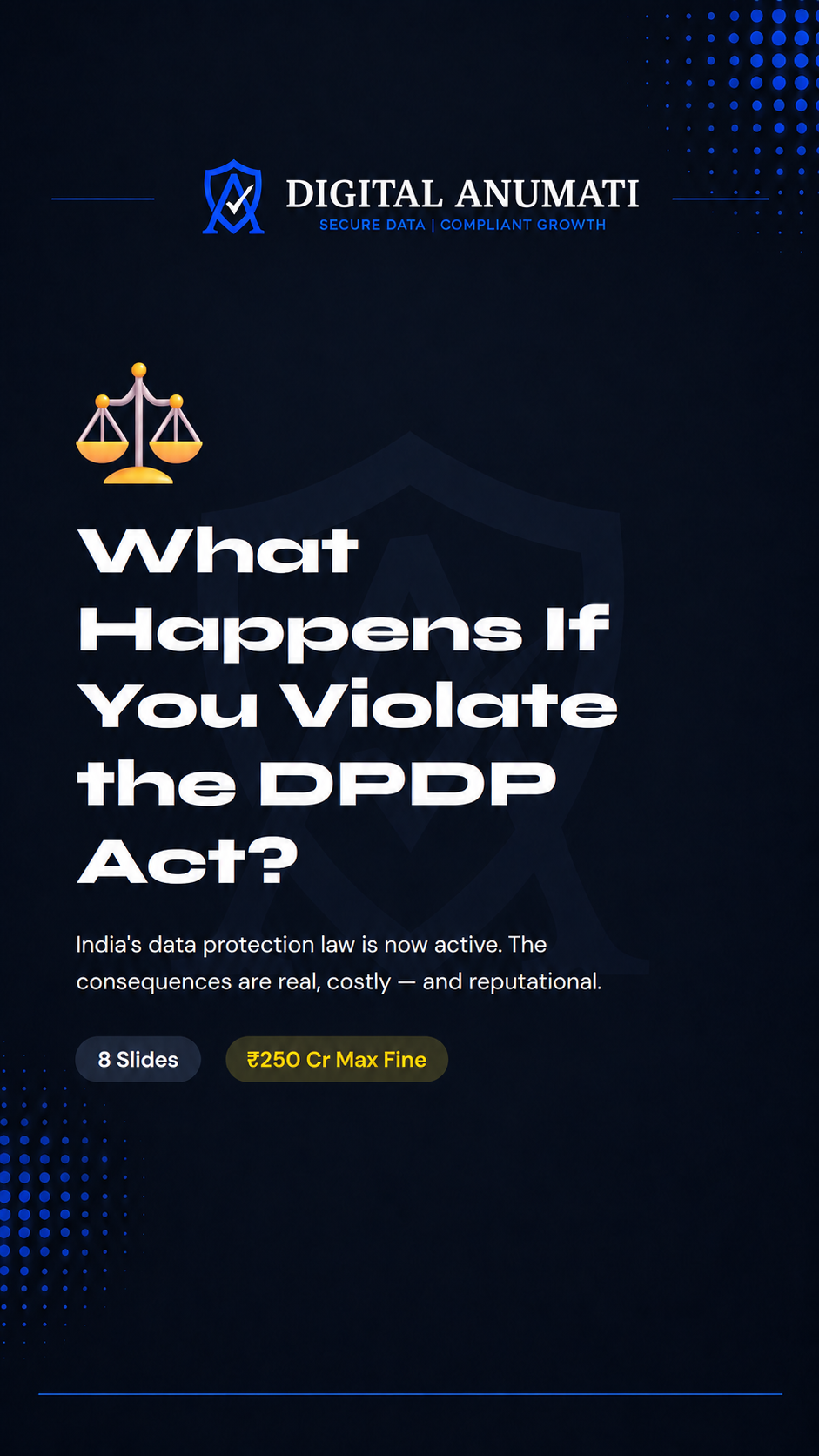 What happens if you violate the DPDP act?